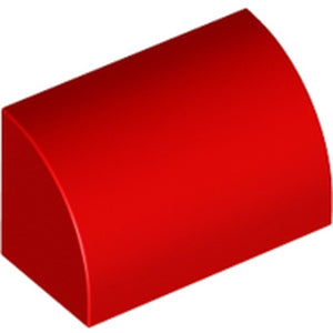 LEGO 37352 Slope, Curved 1 x 2 with Bottom Stud Holder in Red - Authentic LEGO Part