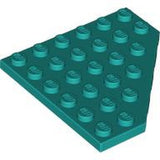 LEGO 6106 Wedge, Plate 6 x 6 Cut Corner in Dark Turquoise - Authentic LEGO Part