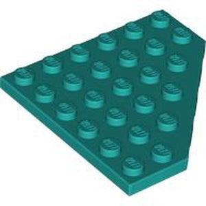 LEGO 6106 Wedge, Plate 6 x 6 Cut Corner in Dark Turquoise - Authentic LEGO Part