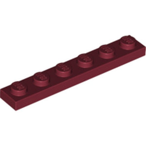 LEGO 3666 Plate 1 x 6 in Dark Red - Authentic LEGO Part