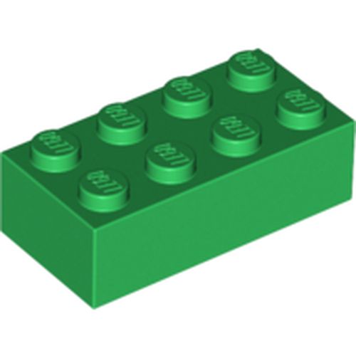 LEGO 3001 Brick 2 x 4 in Green - Authentic LEGO Part