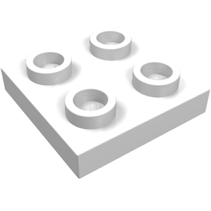 LEGO 8 Plate, Modified 2 x 2 with Wheel Holder Bottom in White - Authentic LEGO Part