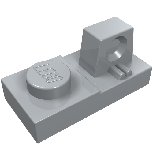 LEGO 30383 Hinge Plate 1 x 2 Locking with 1 Finger on Top in Light Bluish Gray - Authentic LEGO Part