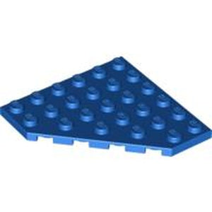 LEGO 6106 Wedge, Plate 6 x 6 Cut Corner in Blue - Authentic LEGO Part