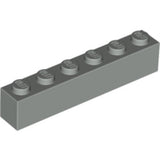 LEGO 3009 Brick 1 x 6 in Light Gray - Authentic LEGO Part