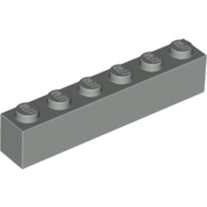 LEGO 3009 Brick 1 x 6 in Light Gray - Authentic LEGO Part