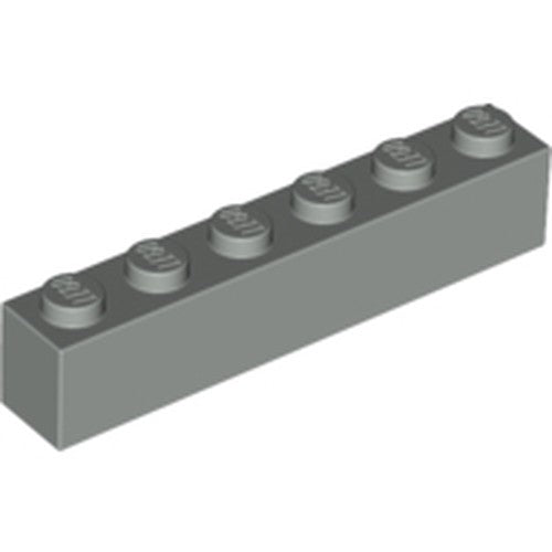LEGO 3009 Brick 1 x 6 in Light Gray - Authentic LEGO Part