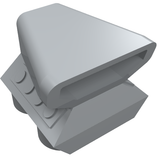 LEGO 50943 Vehicle, Air Scoop Engine Top 2 x 2 in Light Bluish Gray - Authentic LEGO Part