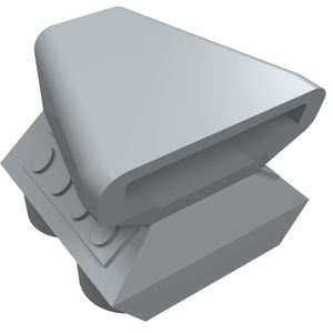LEGO 50943 Vehicle, Air Scoop Engine Top 2 x 2 in Light Bluish Gray - Authentic LEGO Part