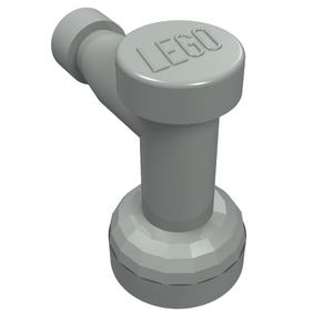 LEGO 4599a Tap 1 x 1 with Hole in Nozzle End in Light Gray - Authentic LEGO Part