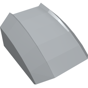 LEGO 30602 Slope, Curved 2 x 2 Lip in Light Bluish Gray - Authentic LEGO Part