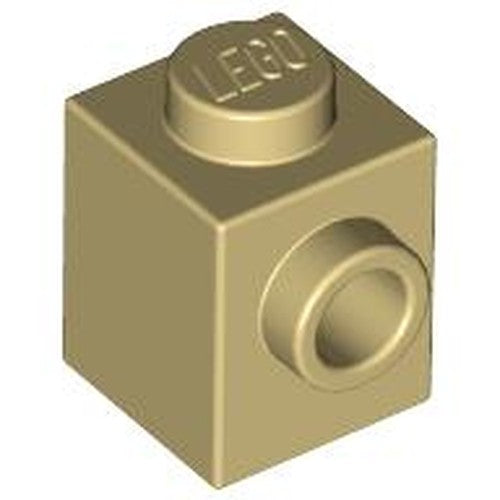 LEGO 87087 Brick, Modified 1 x 1 with Stud on Side in Tan - Authentic LEGO Part