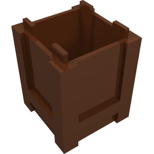 LEGO 61780 Container, Box 2 x 2 x 2 - Top Opening in Reddish Brown - Authentic LEGO Part
