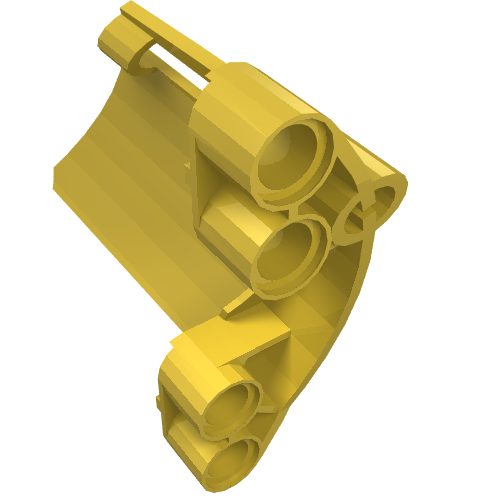 LEGO 44353 Technic, Panel Fairing #23 Large Short, Small Hole, Side B in Yellow - Authentic LEGO Part
