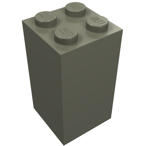 LEGO 30145 Brick 2 x 2 x 3 in Dark Gray - Authentic LEGO Part