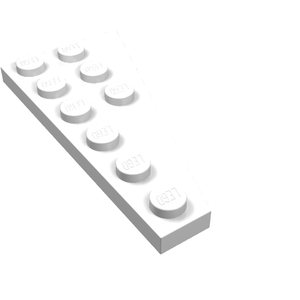 LEGO 54384 Wedge, Plate 6 x 3 Left in White - Authentic LEGO Part