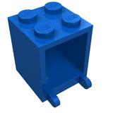 LEGO 4345a Container, Box 2 x 2 x 2 - Solid Studs in Blue - Authentic LEGO Part
