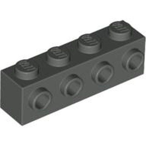 LEGO 30414 Brick, Modified 1 x 4 with Studs on Side in Dark Gray - Authentic LEGO Part