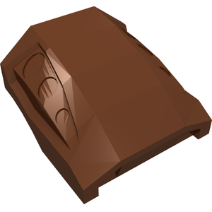 LEGO 44675 Slope, Curved 2 x 2 with Debossed Side Ports in Reddish Brown - Authentic LEGO Part