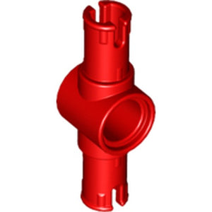 LEGO 87082 Technic, Pin 3L with Friction Ridges and Center Pin Hole in Red - Authentic LEGO Part