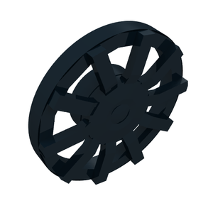 LEGO 18978b Wheel Cover 10 Spoke - for Wheel 18976 in Black - Authentic LEGO Part