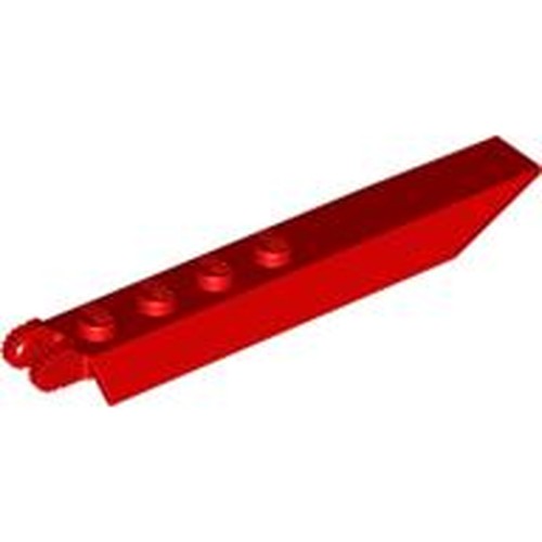 LEGO 30407 Hinge Plate 1 x 8 with Angled Side Extensions, 9 Teeth and Rounded Plate Underside in Red - Authentic LEGO Part