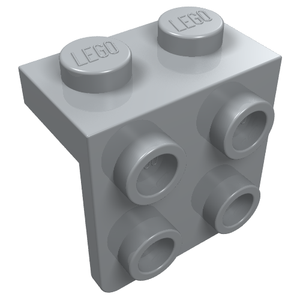 LEGO 44728 Bracket 1 x 2 - 2 x 2 in Light Bluish Gray - Authentic LEGO Part