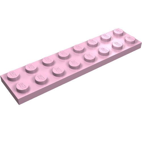 LEGO 3034 Plate 2 x 8 in Bright Pink - Authentic LEGO Part