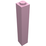 LEGO 2453b Brick 1 x 1 x 5 - Solid Stud in Bright Pink - Authentic LEGO Part