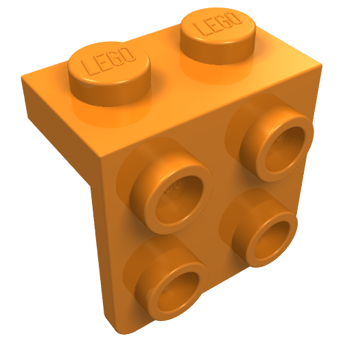 LEGO 44728 Bracket 1 x 2 - 2 x 2 in Orange - Authentic LEGO Part