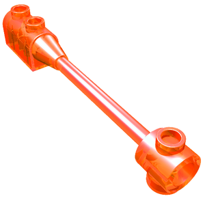 LEGO 30359a Bar 1 x 8 with Brick 1 x 2 Curved Top End (Original, No Axle Holder) in Trans-Neon Orange - Authentic LEGO Part