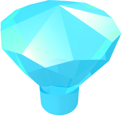 LEGO 30153 Rock 1 x 1 Jewel 24 Facet in Trans-Light Blue - Authentic LEGO Part