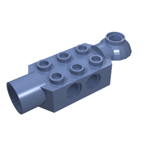 LEGO 47454 Technic, Brick Modified 2 x 3 with Pin Holes, Rotation Joint Ball Half Horizontal, and Rotation Joint Socket in Sand Blue - Authentic LEGO Part
