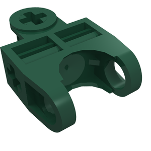 LEGO 32174 Technic, Axle Connector 2 x 3 with Ball Joint Socket - Open Sides, Angled Forks with Closed Axle Holes in Dark Green - Authentic LEGO Part