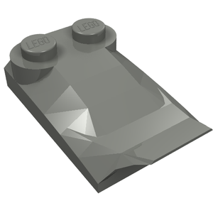LEGO 47456 Slope, Curved 3 x 2 x 2/3 with 2 Studs, Wing End in Dark Bluish Gray - Authentic LEGO Part