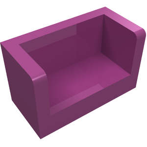 LEGO 23969 Panel 1 x 2 x 1 with Rounded Corners and 2 Sides in Magenta - Authentic LEGO Part