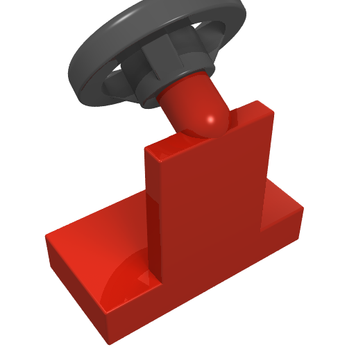 LEGO 3829c01 Vehicle, Steering Stand 1 x 2 with  Steering Wheel in Red - Authentic LEGO Part