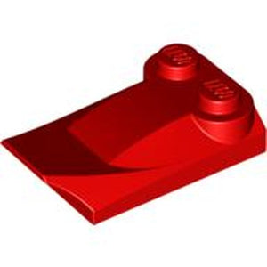 LEGO 47456 Slope, Curved 3 x 2 x 2/3 with 2 Studs, Wing End in Red - Authentic LEGO Part