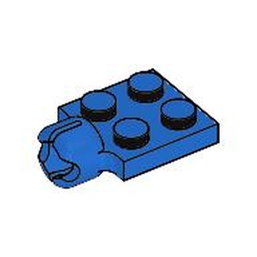 LEGO 3730 Plate, Modified 2 x 2 with Tow Ball Socket, Short, 4 Slots in Blue - Authentic LEGO Part