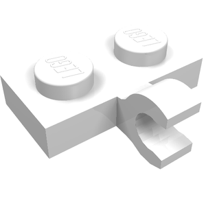 LEGO 11476 Plate, Modified 1 x 2 with Clip on Side (Horizontal Grip) in White - Authentic LEGO Part
