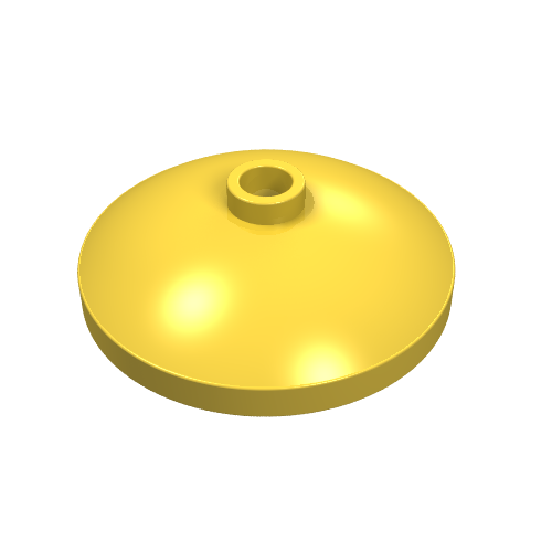 LEGO 43898 Dish 3 x 3 Inverted (Radar) in Yellow - Authentic LEGO Part