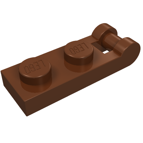 LEGO 60478 Plate, Modified 1 x 2 with Bar Handle on End in Reddish Brown - Authentic LEGO Part