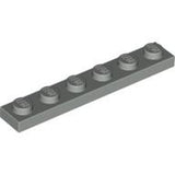 LEGO 3666 Plate 1 x 6 in Light Gray - Authentic LEGO Part