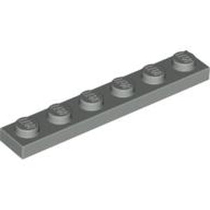 LEGO 3666 Plate 1 x 6 in Light Gray - Authentic LEGO Part