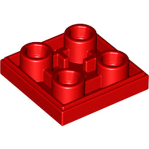 LEGO 11203 Tile, Modified 2 x 2 Inverted in Red - Authentic LEGO Part