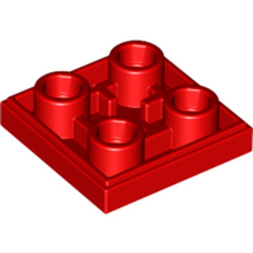 LEGO 11203 Tile, Modified 2 x 2 Inverted in Red - Authentic LEGO Part