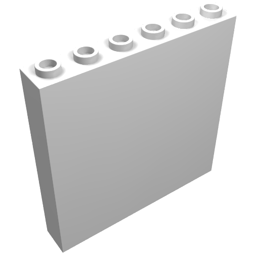 LEGO 59349 Panel 1 x 6 x 5 in White - Authentic LEGO Part