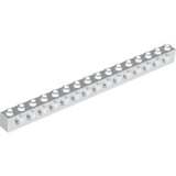 LEGO 3703 Technic, Brick 1 x 16 with Holes in White - Authentic LEGO Part