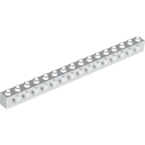 LEGO 3703 Technic, Brick 1 x 16 with Holes in White - Authentic LEGO Part