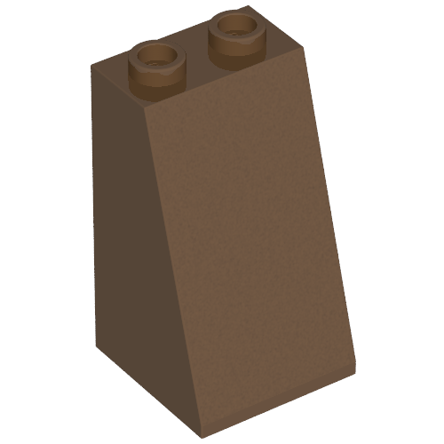 LEGO 3684a Slope 75 2 x 2 x 3 - Hollow Studs in Brown - Authentic LEGO Part